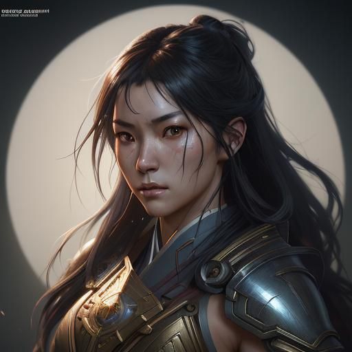 Hyperdetailed Japanese Star Warrior Portrait