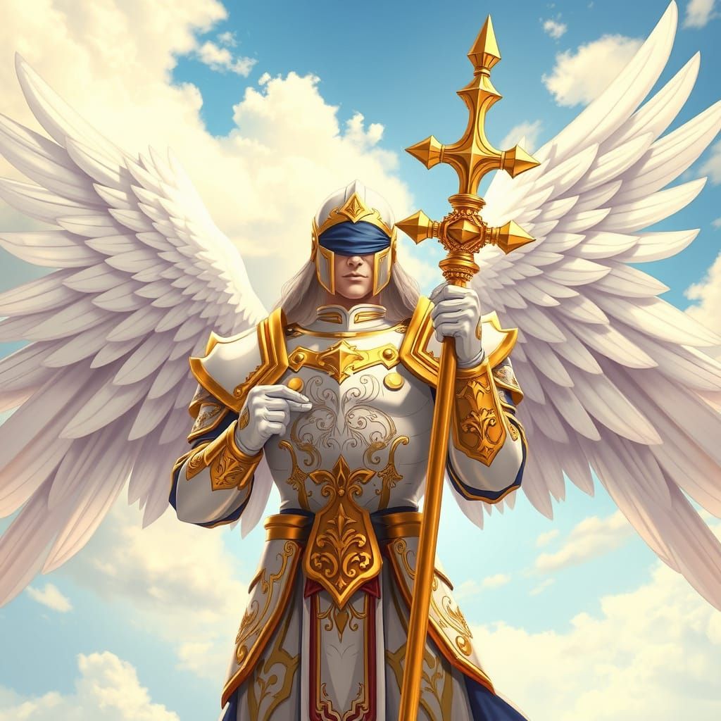 Divine Warrior Unveiled in Radiant Glory