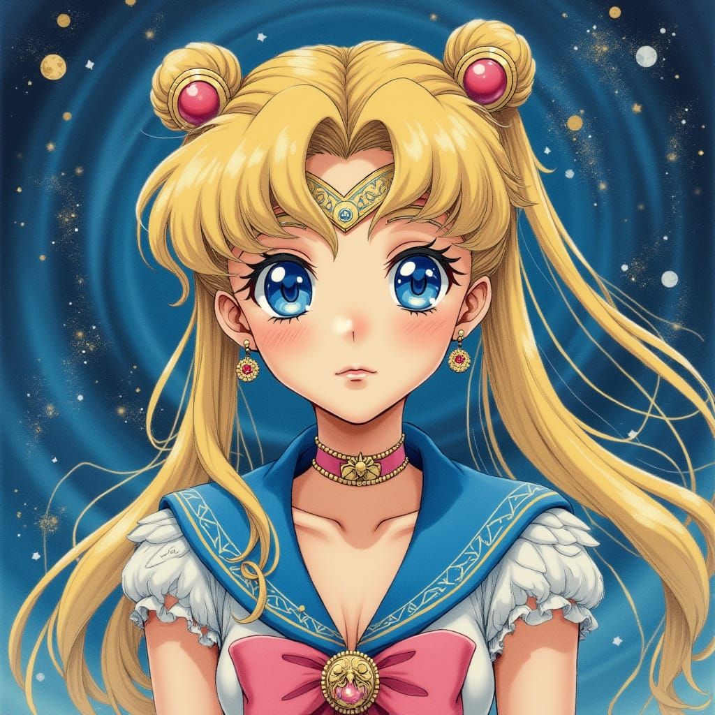Sailor Moon in Amano's Dreamlike Style