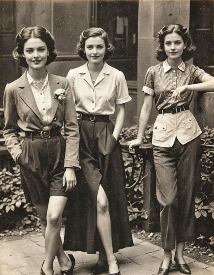 Vintage photography - 3 sisters