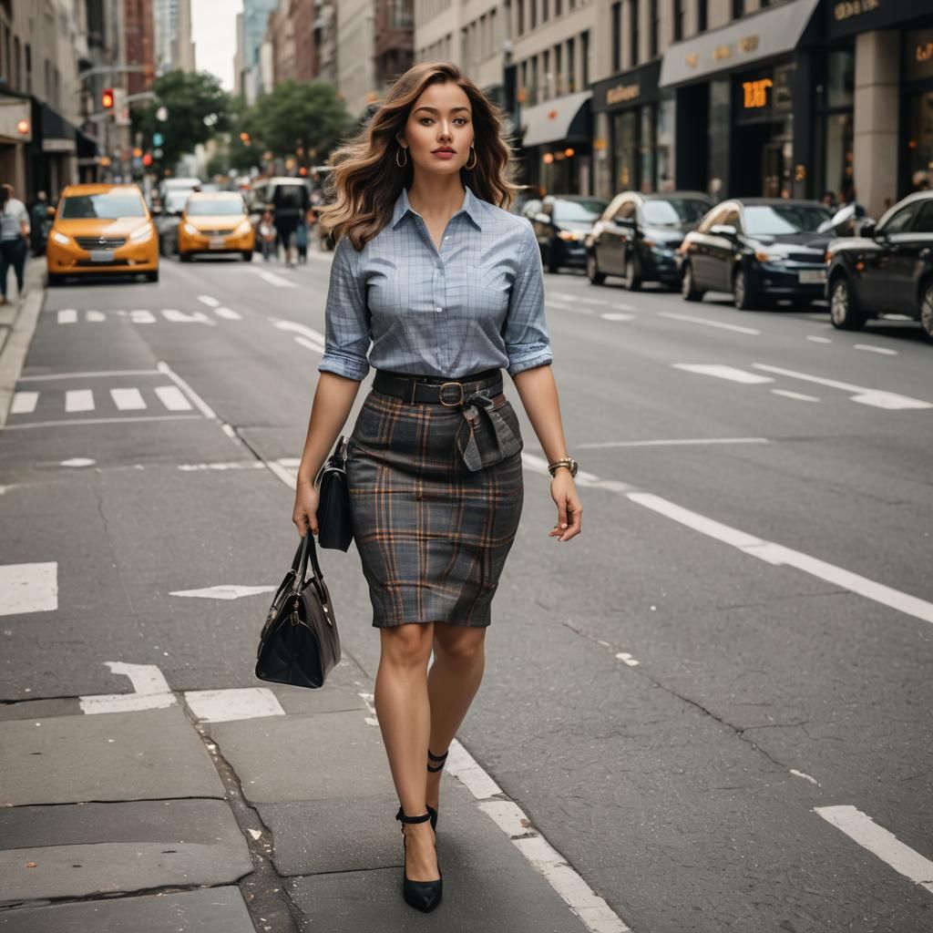 woman walking down the streets