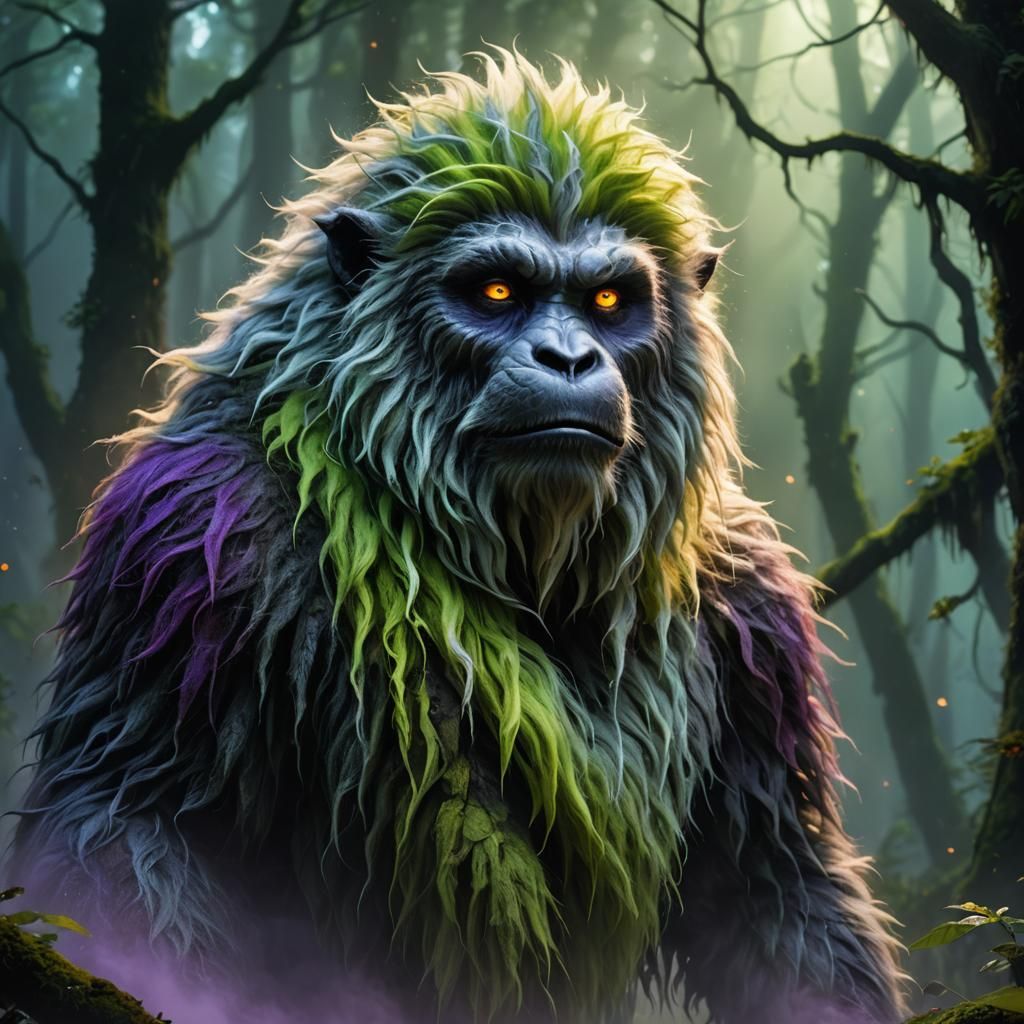 Moonlit Forest: Female Yeti Concept Art
