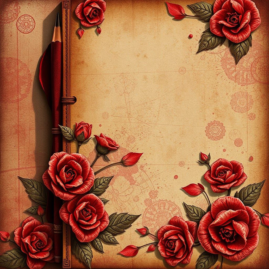 Vintage Floral Fantasy Landscape in Detailed Matte Painting