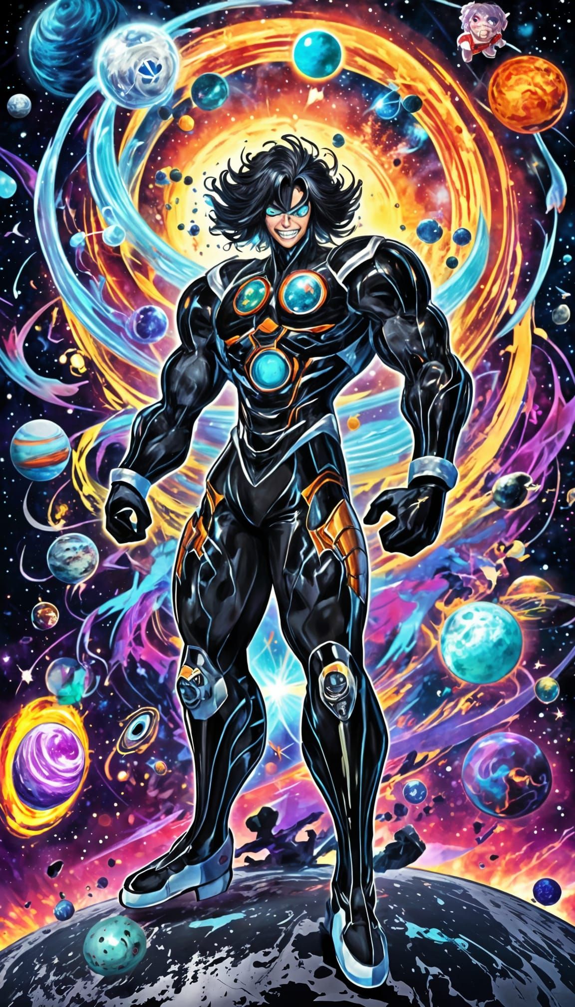 Anime Style Cosmic Entity Wreaks Havoc Across the Multiverse