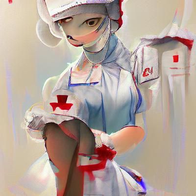 Nurse in Uniform Digital Art
