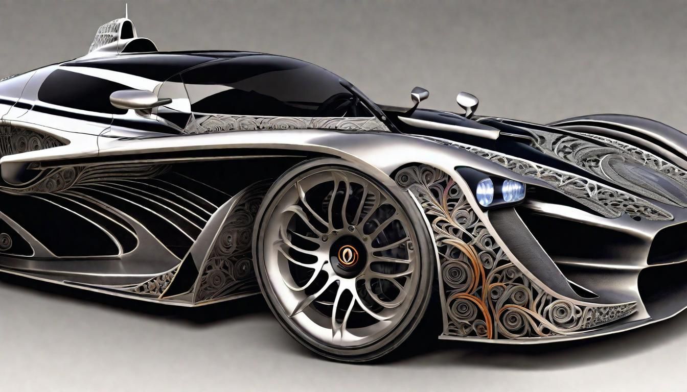 Detailed Watercolour of McLaren F1 Car