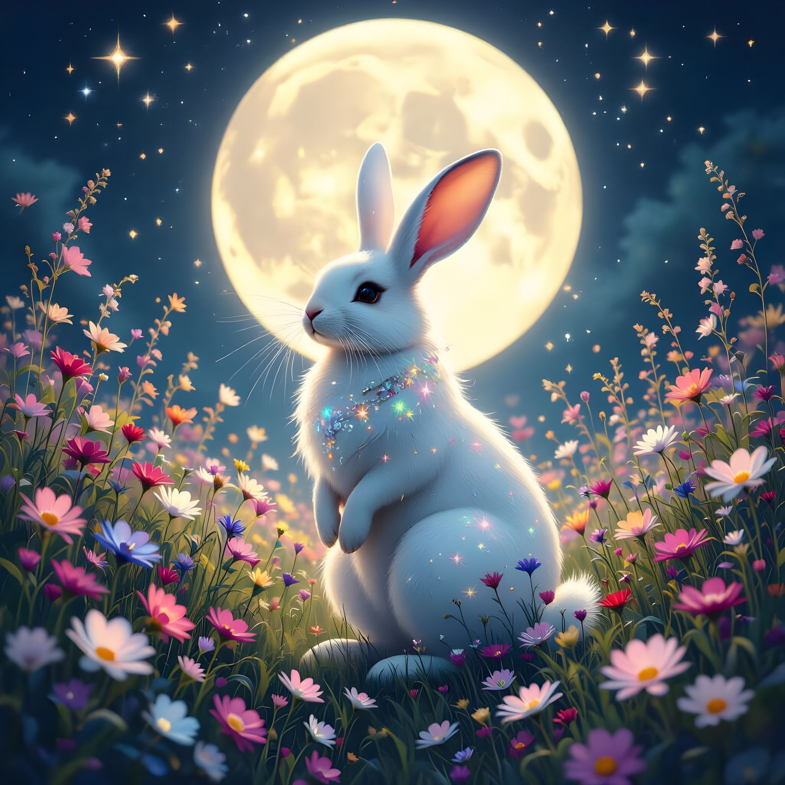 Goddess Rabbit of Moonlight at Midnight