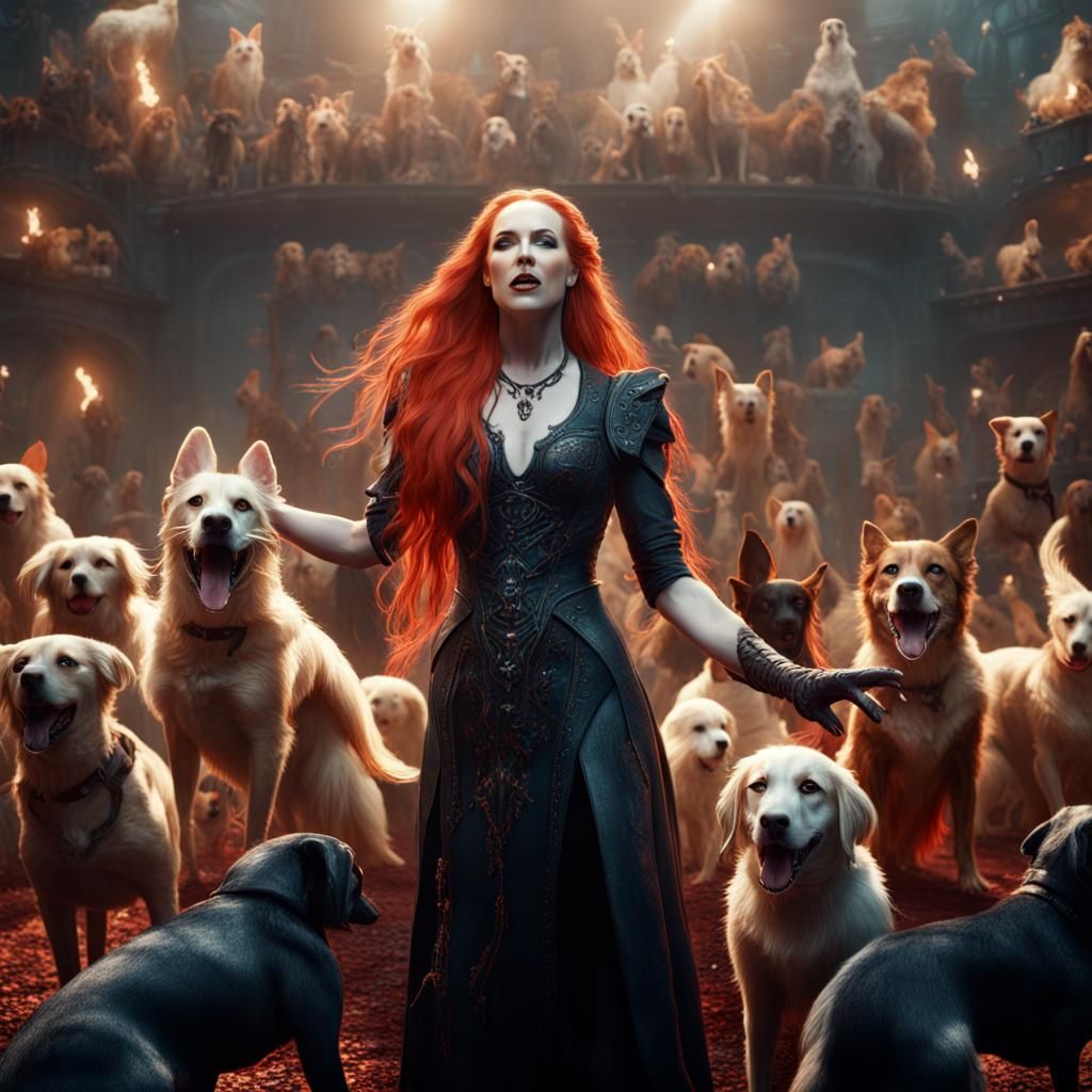 Simone Simons Sings for Canine Crowd
