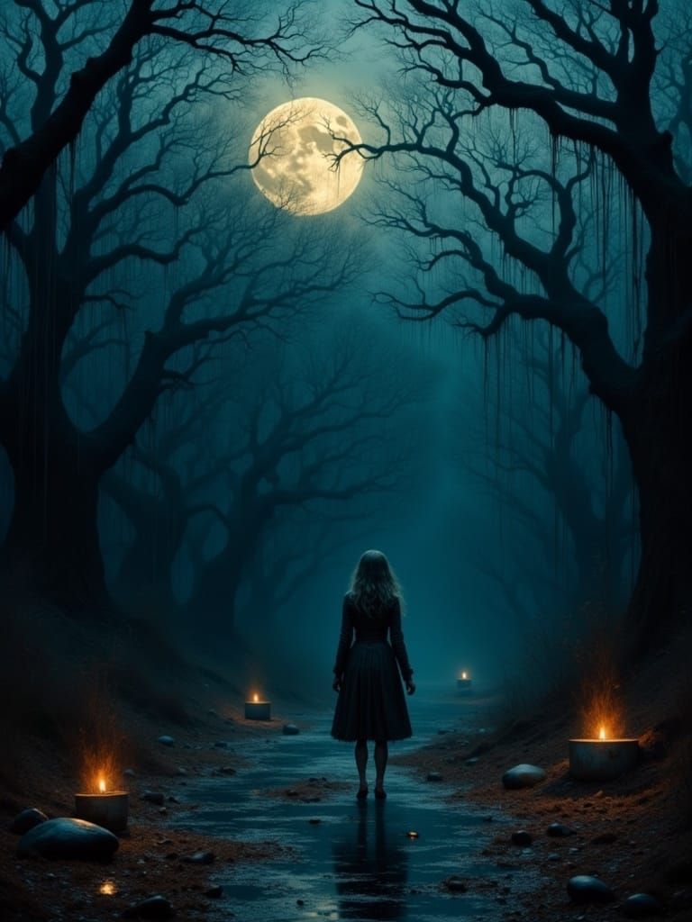 Surreal Portrait in Gothic Biomechanical Style