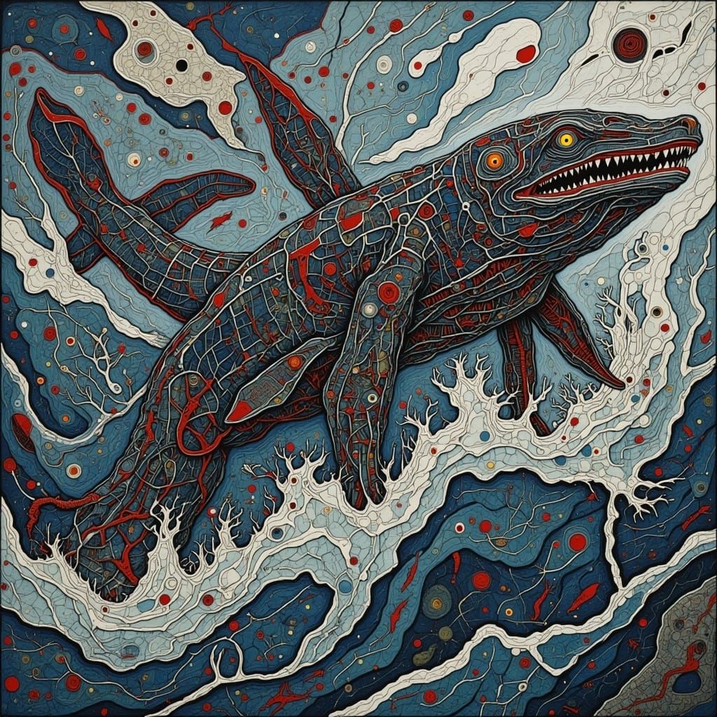 Killer Whale Rides a Stormy Wave