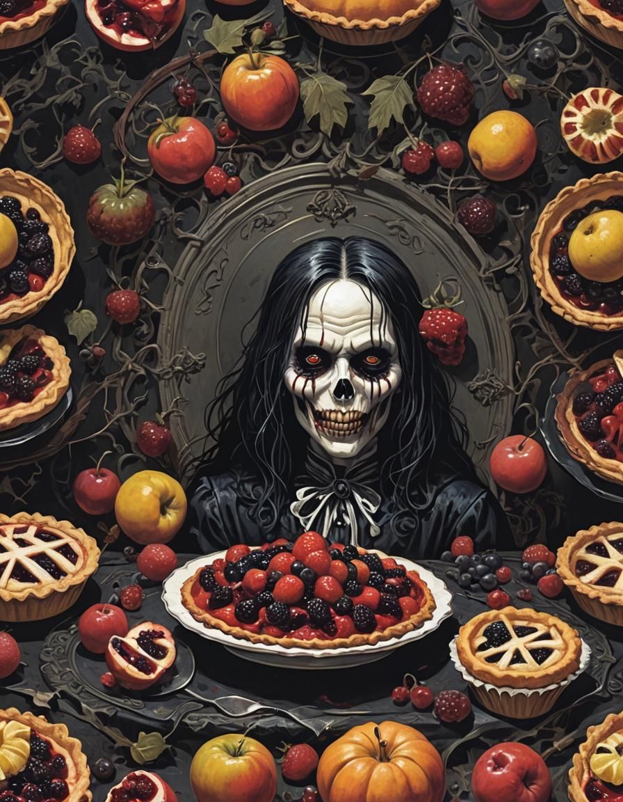 Gothic Fruit Pie Horror: A Sinister Creation