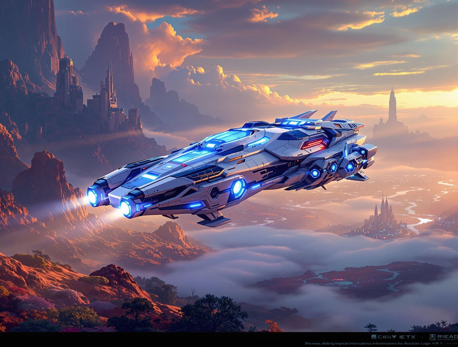 Raumschiff über Trantaria.