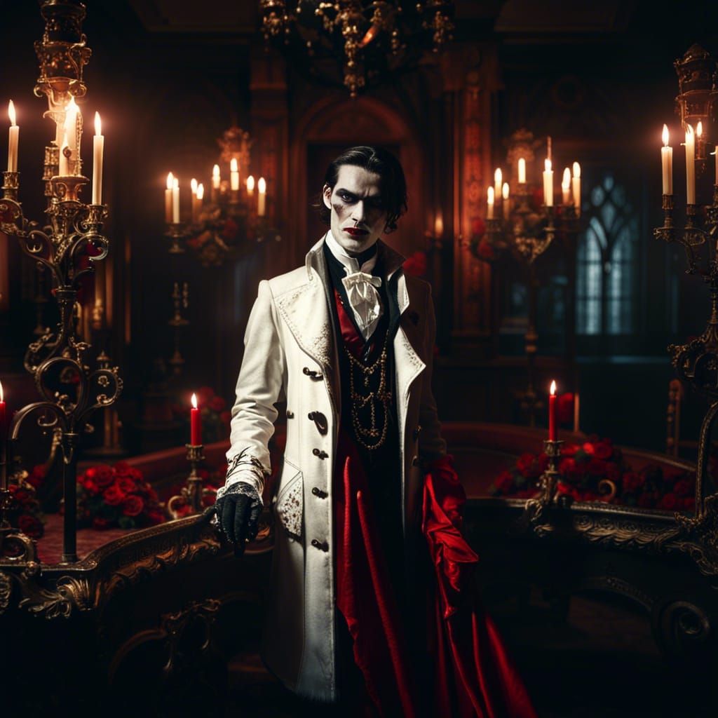 Toreador Vampire in Gothic Antique Room