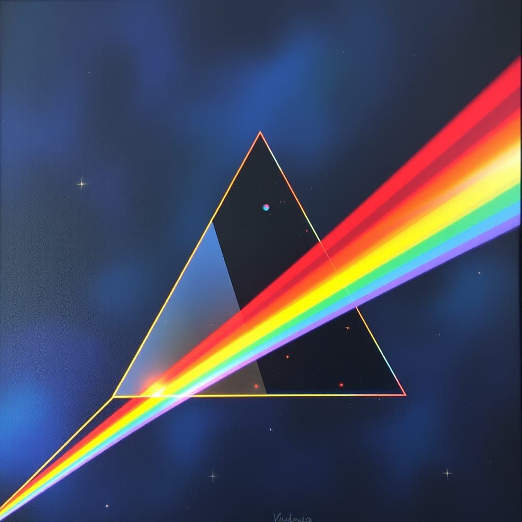 Suzanne Valadon Style Art with Prism Rainbow Light