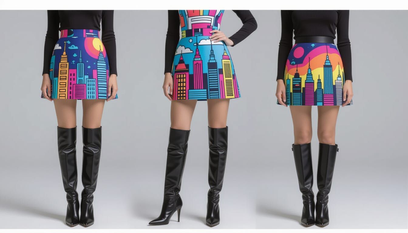 Synthwave City Fashion: Three Businesswomen in 8K