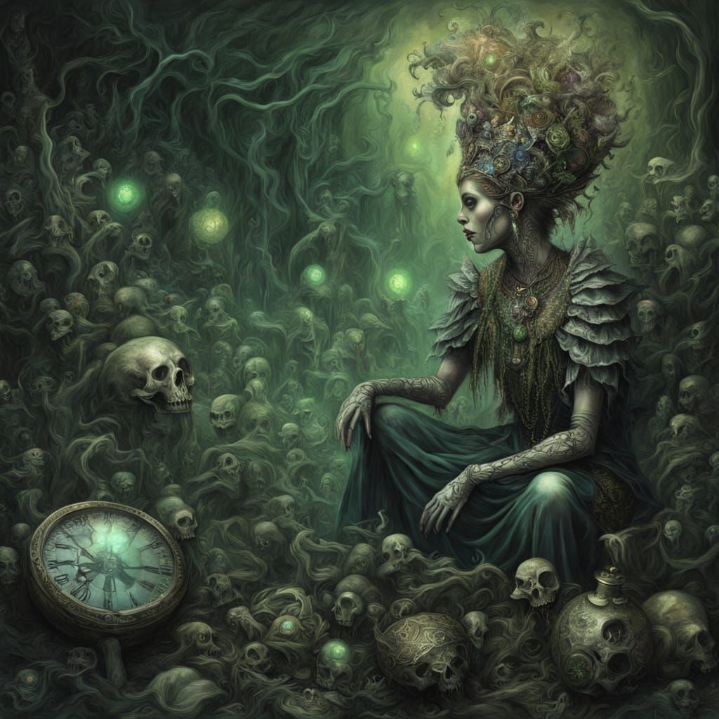 Surreal Queen Embraces Rubbish in Mercury Dress