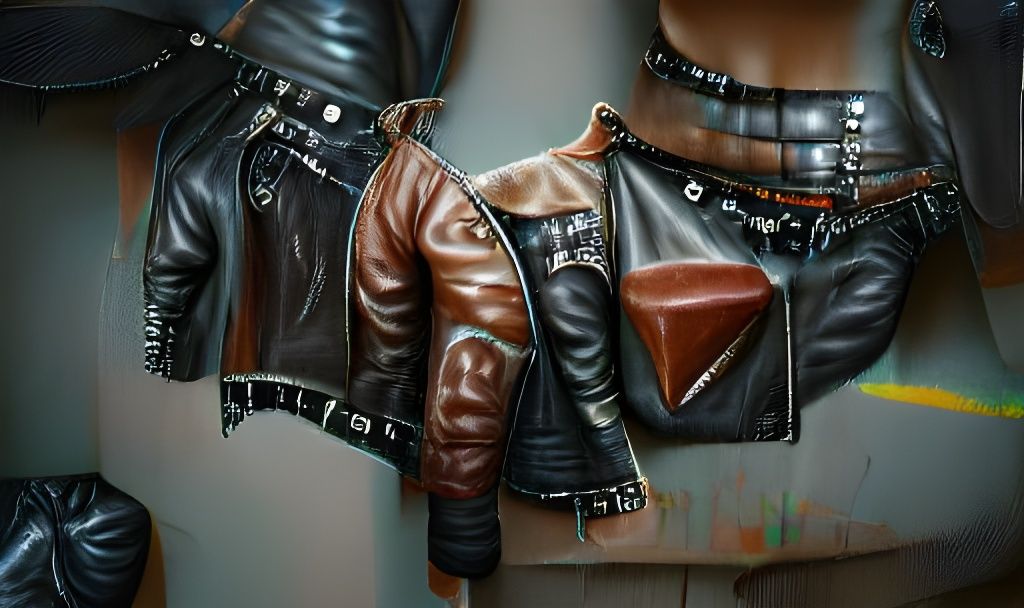 Hyper-Detailed Leather-Punk Batman Descending, Oil Painting