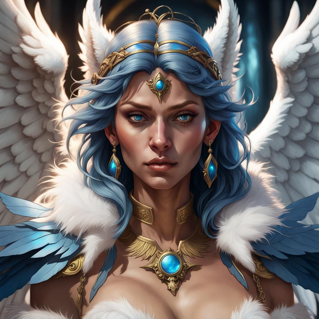 Pirate Werewolf Goddess with Angel Wings