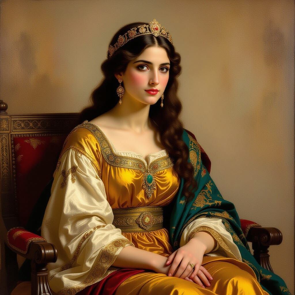 Esther Contemplates Confronting Haman: Renaissance Art Style