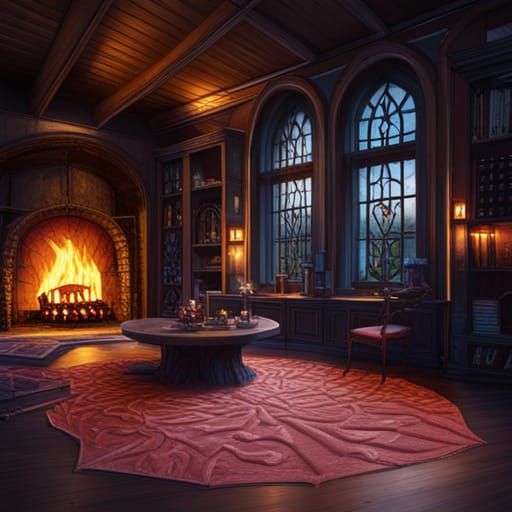 Skeletor Relaxes by the Fire