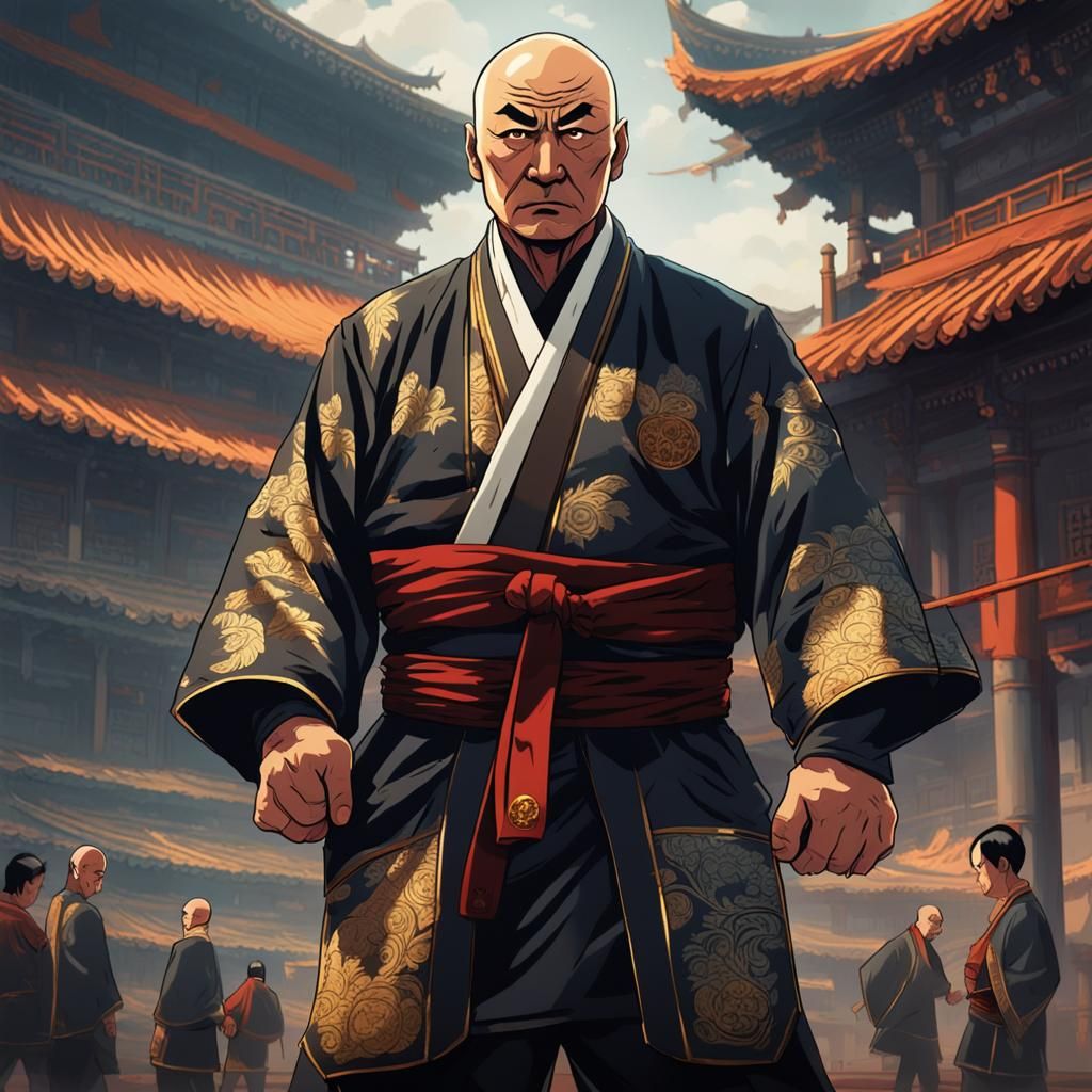 Chinese Mafioso in Kung Fu Suit: Anime Style