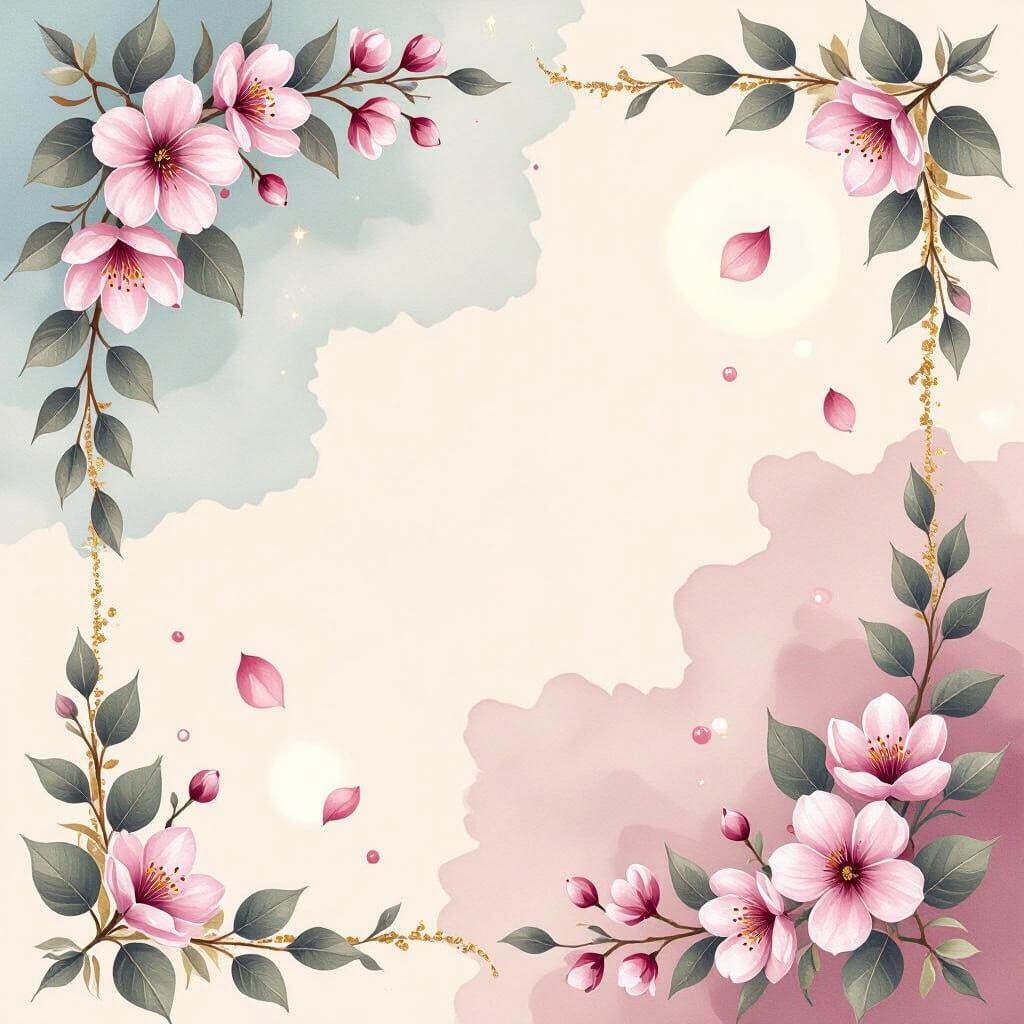 Dreamy Spa Splash Screen with Watercolor Textures