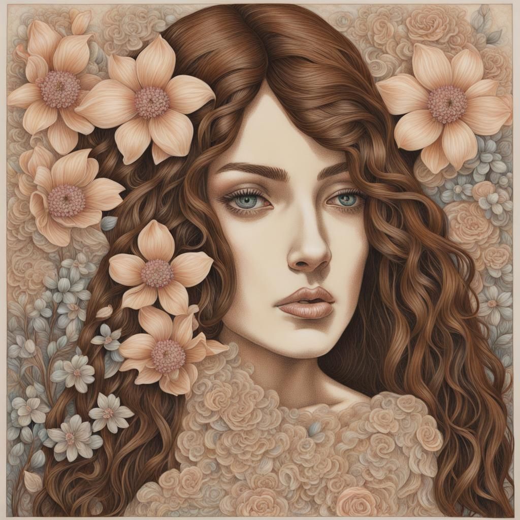 Woman with Translucent Body and Crystal Eyes