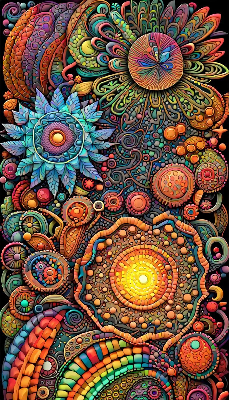 Zentangle Iridescent Masterpiece 
"The Universe is my Favori...