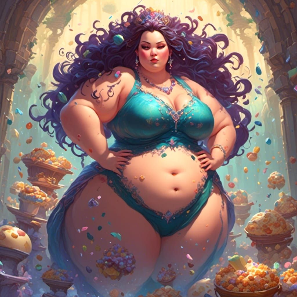 Curvy Woman with Fairy Aesthetic