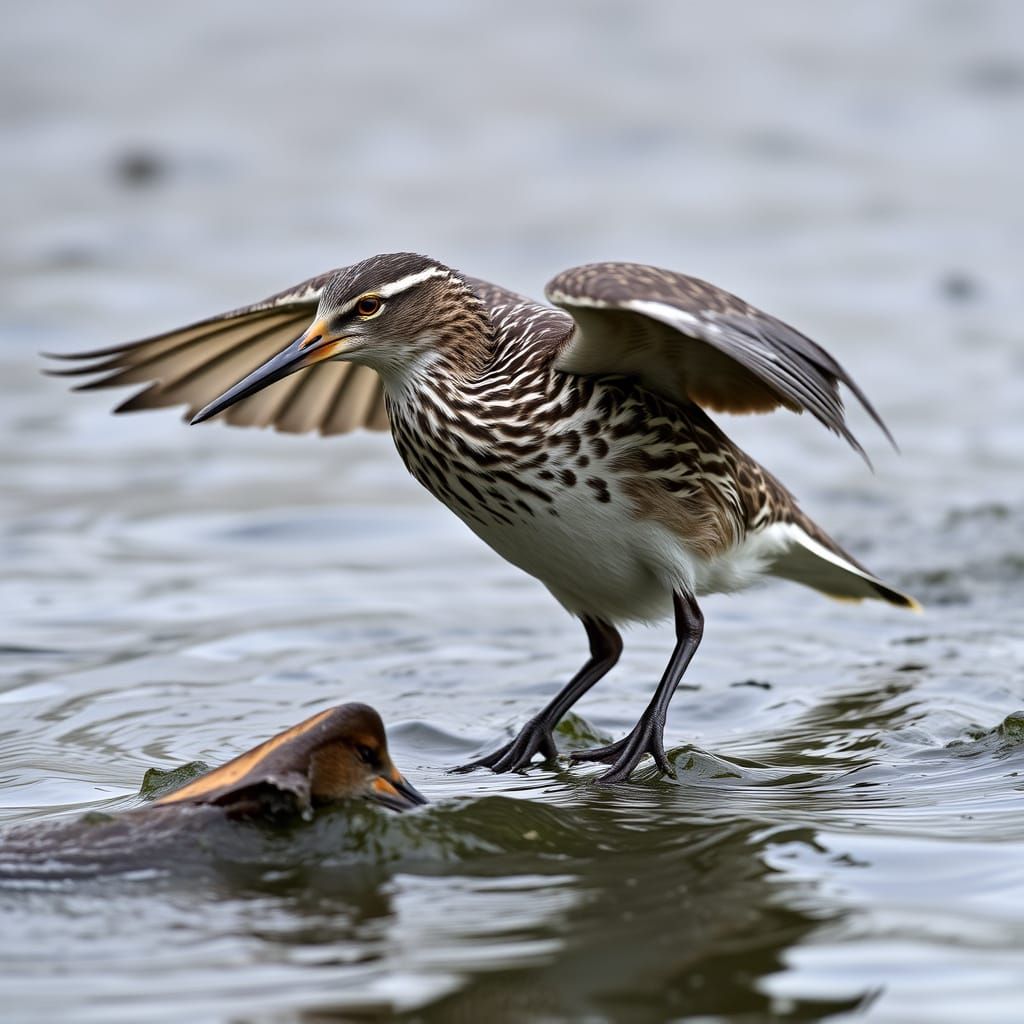 Surreal Blue Boy Holds a Dipper in the Night Sky
