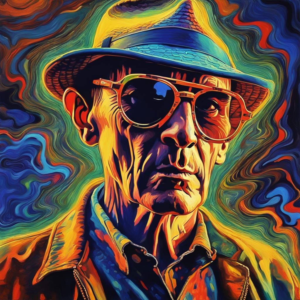 Psychedelic Portrait in Van Gogh Style
