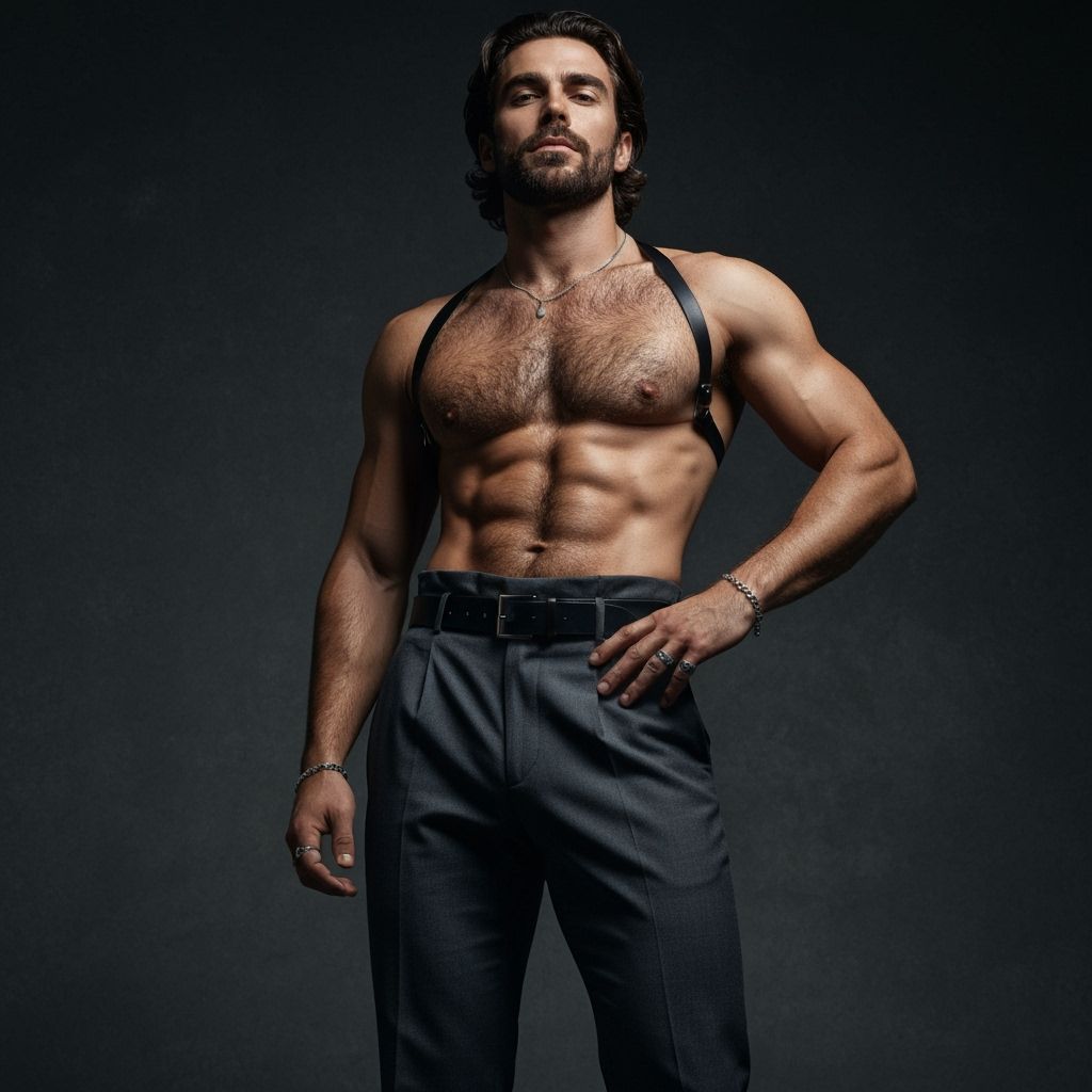 Dominant Male Figure in Photorealistic Portrait