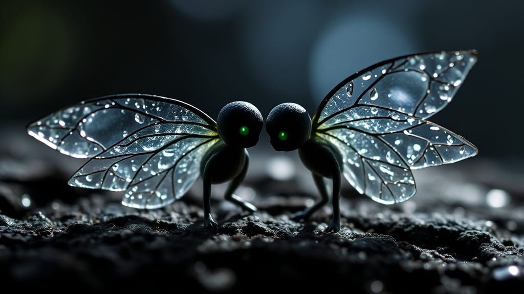 Sinister Forest Fairy with Cracked Glass Wings