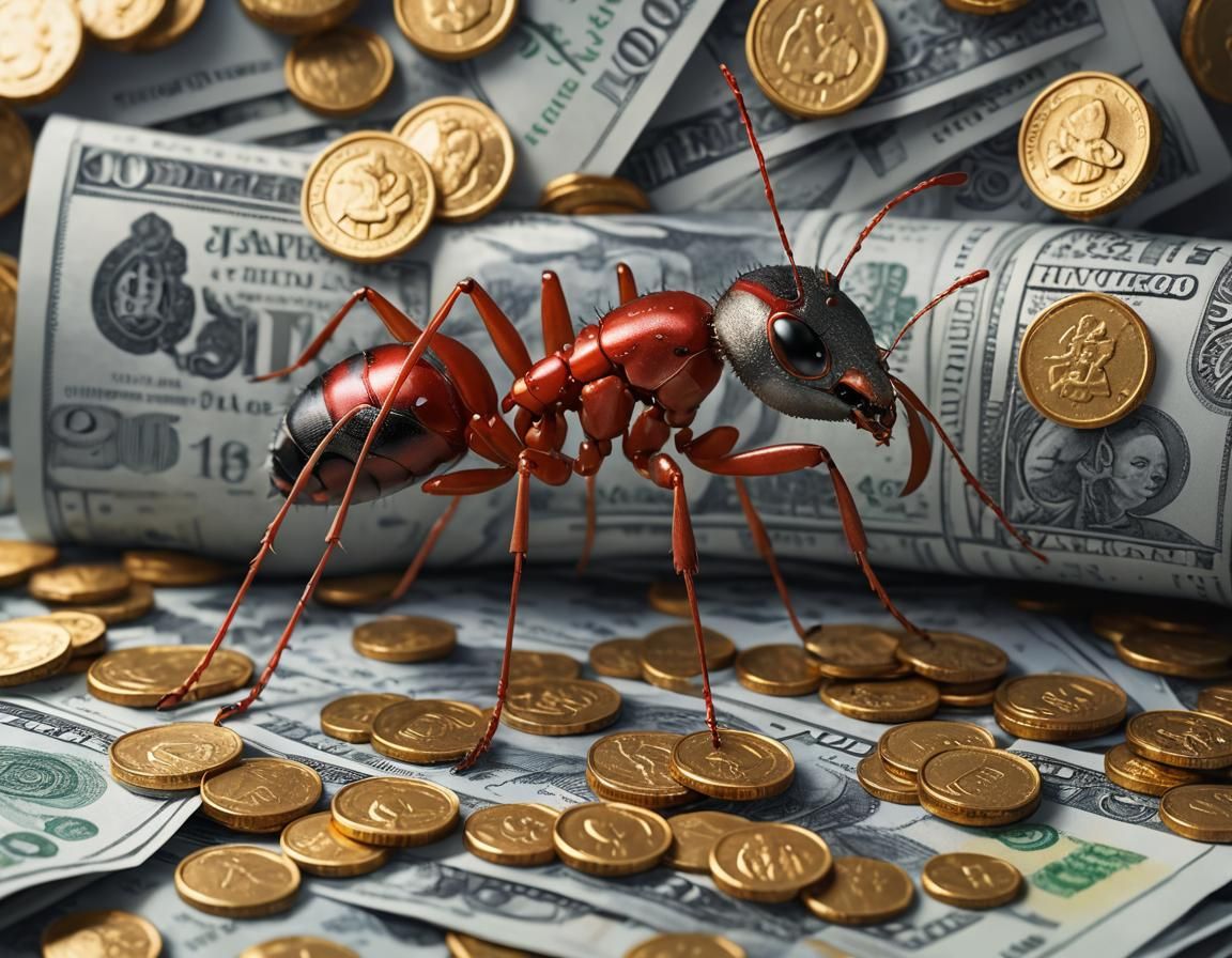 Realistic Rat and Ant Scene in Vivid Digital Art