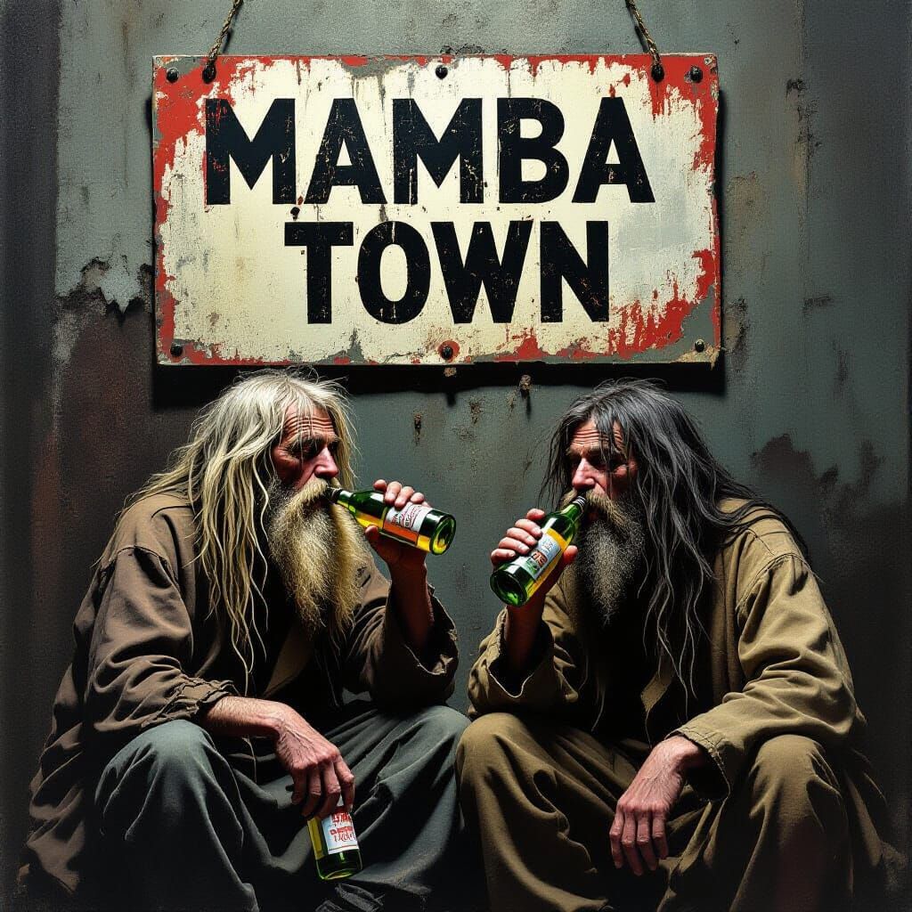 Gritty Beggars in Mamba Town, Expressive Art