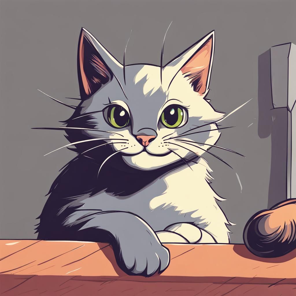 Mischievous Cat: An AI Interpretation