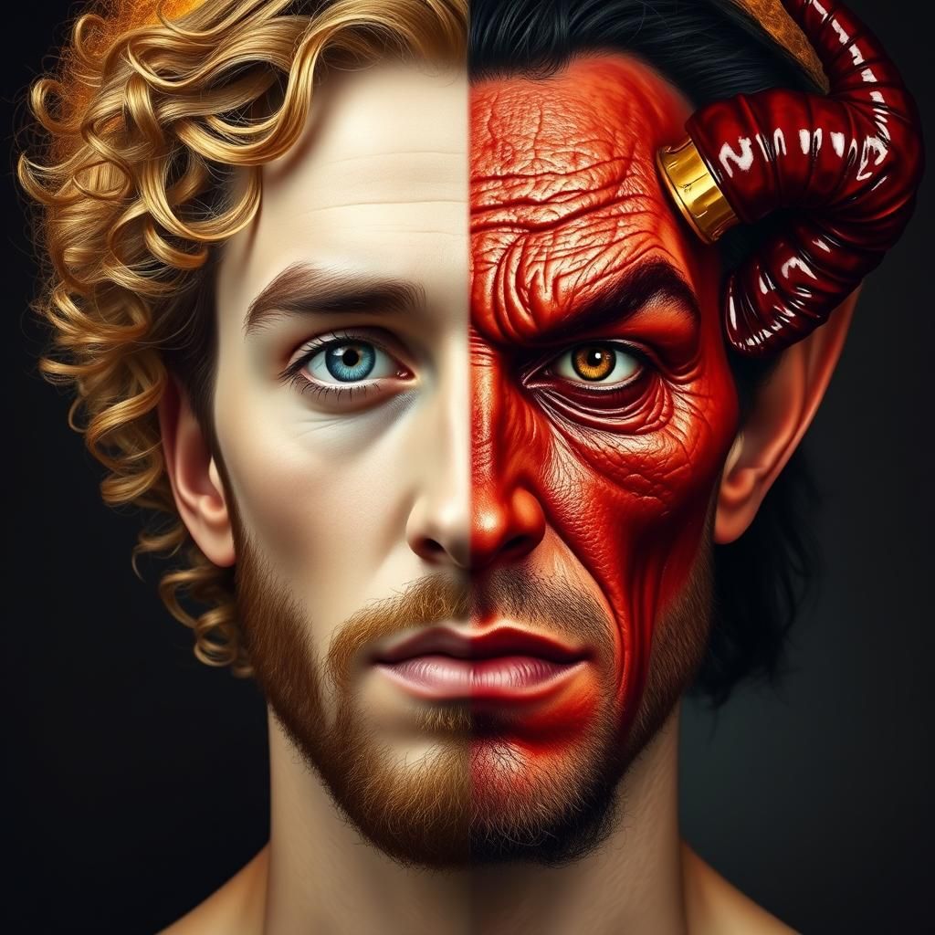 Duality of Man: Good vs Evil in Baroque Style