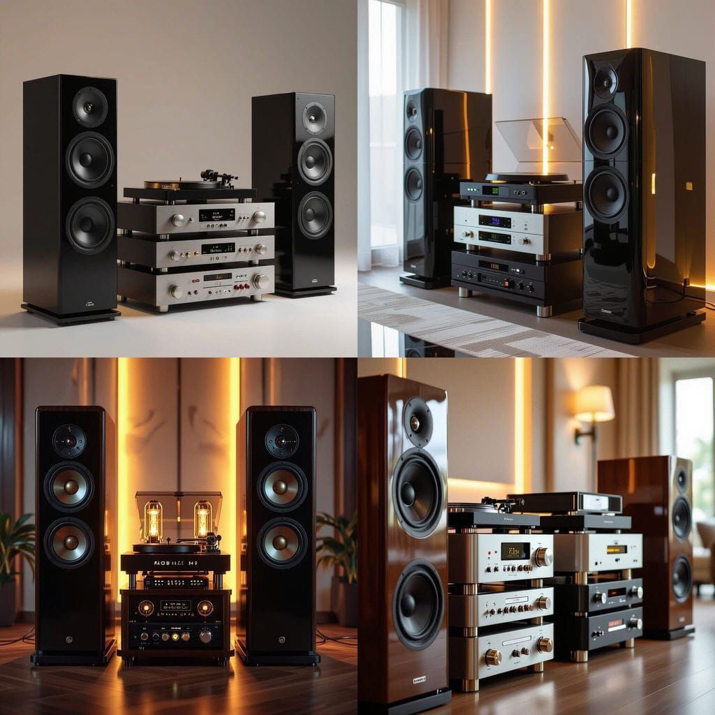 High-End Hi-Fi Audio System with Separate Components