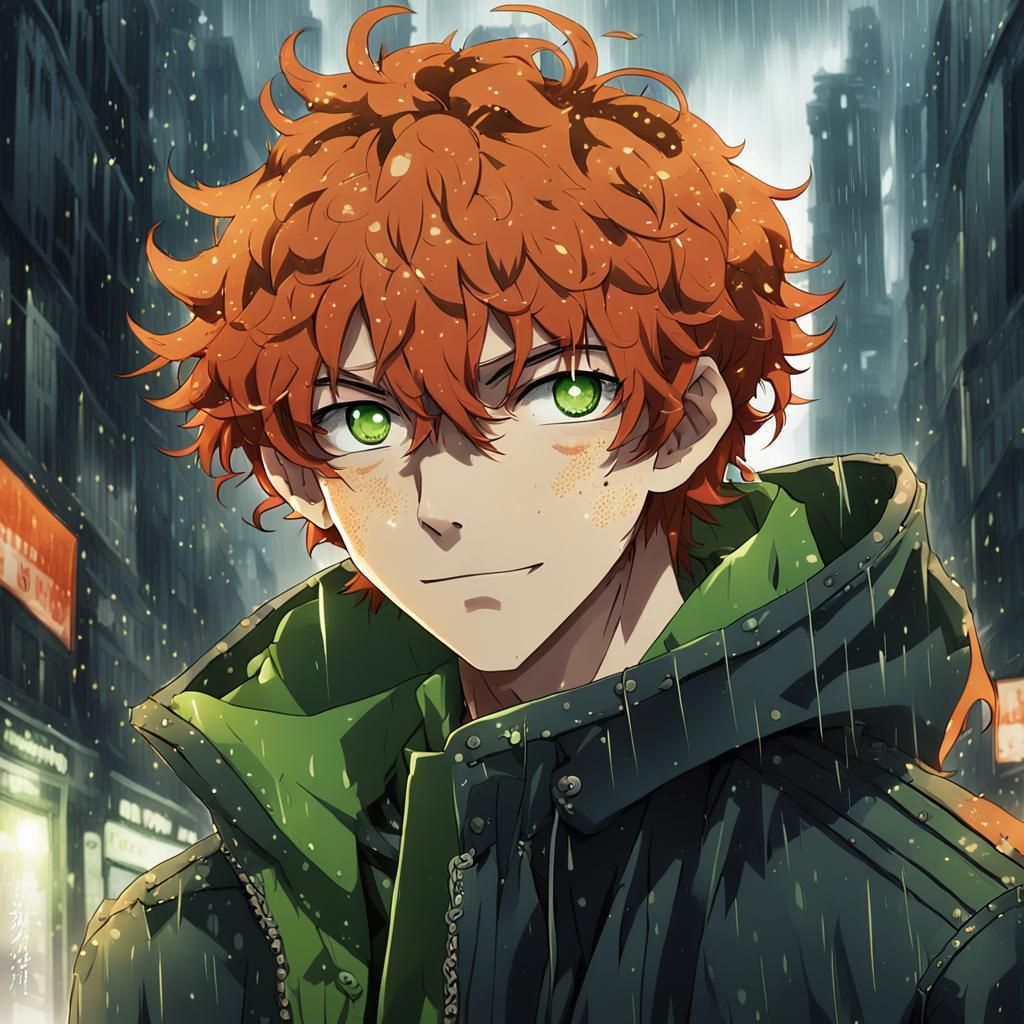 Anime Style Portrait of a Scarred Young Man