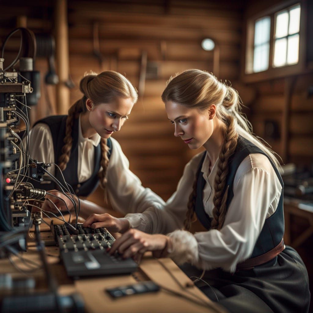 19th Century Swedish Inventors Building a Computer