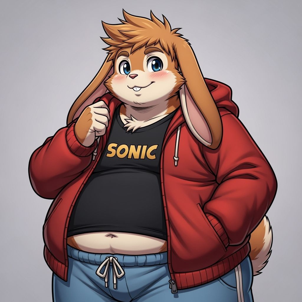 Anime Bunny Boy in Cel-Shaded Style