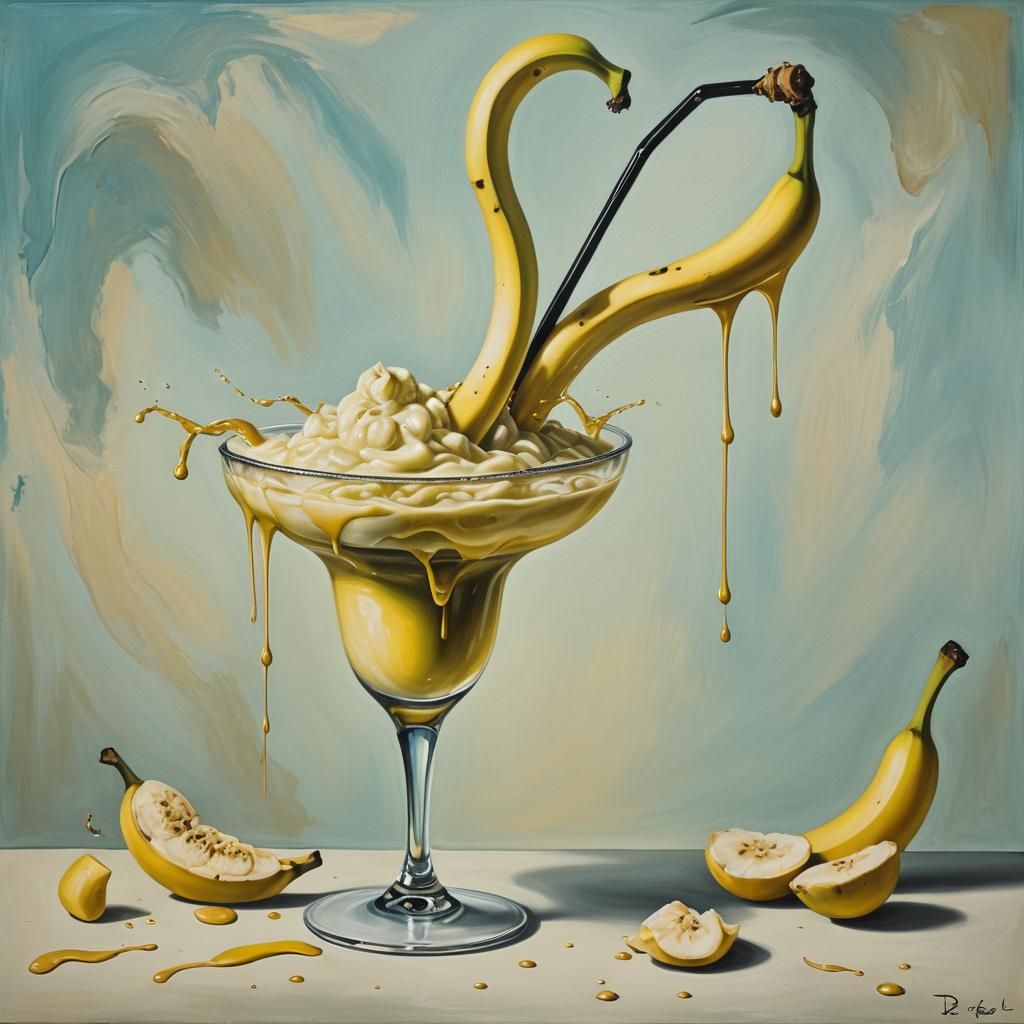 Surreal Banana Daiquiri: Salvador Dali Style