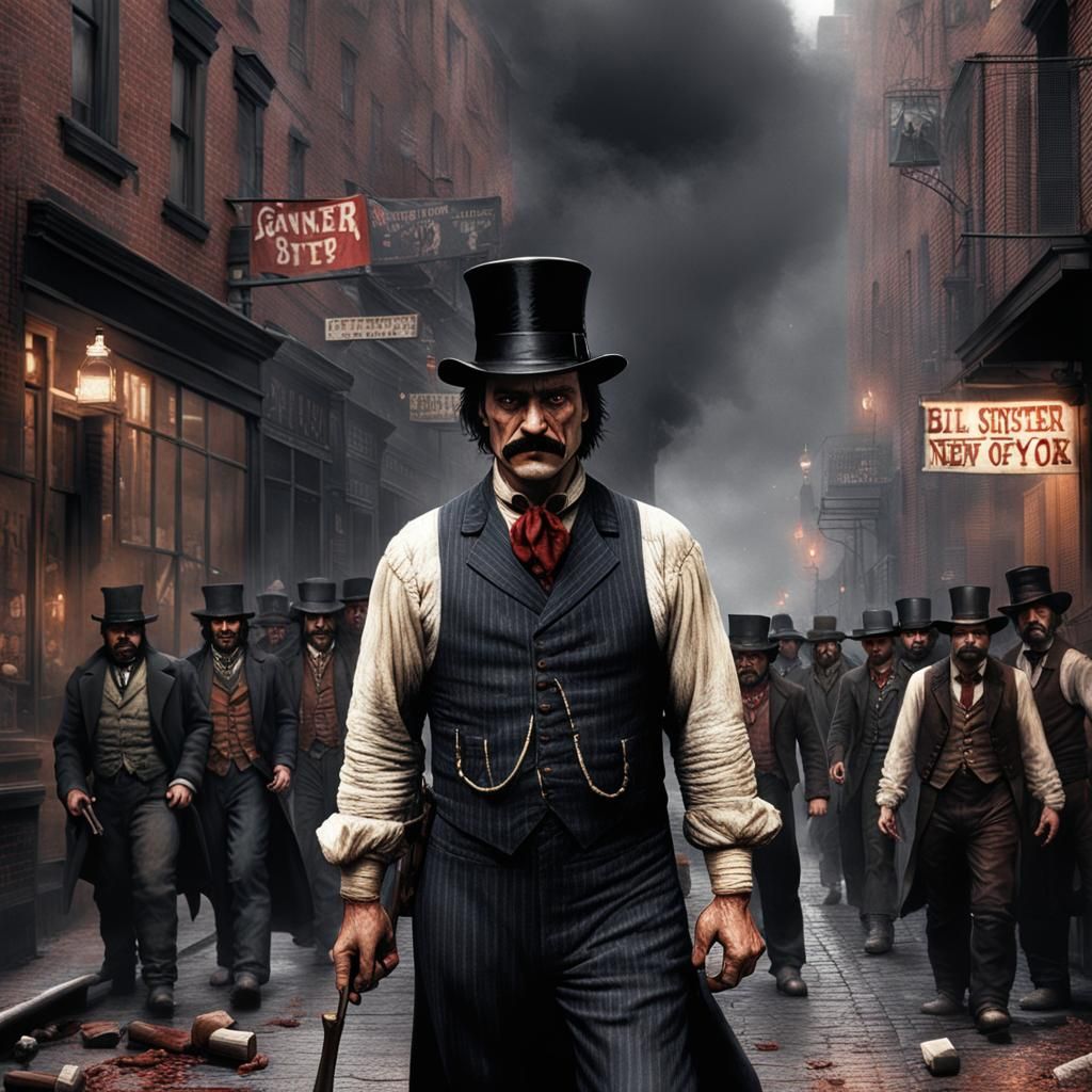 Bill the Butcher: Sinister Portrait in Detailed Style