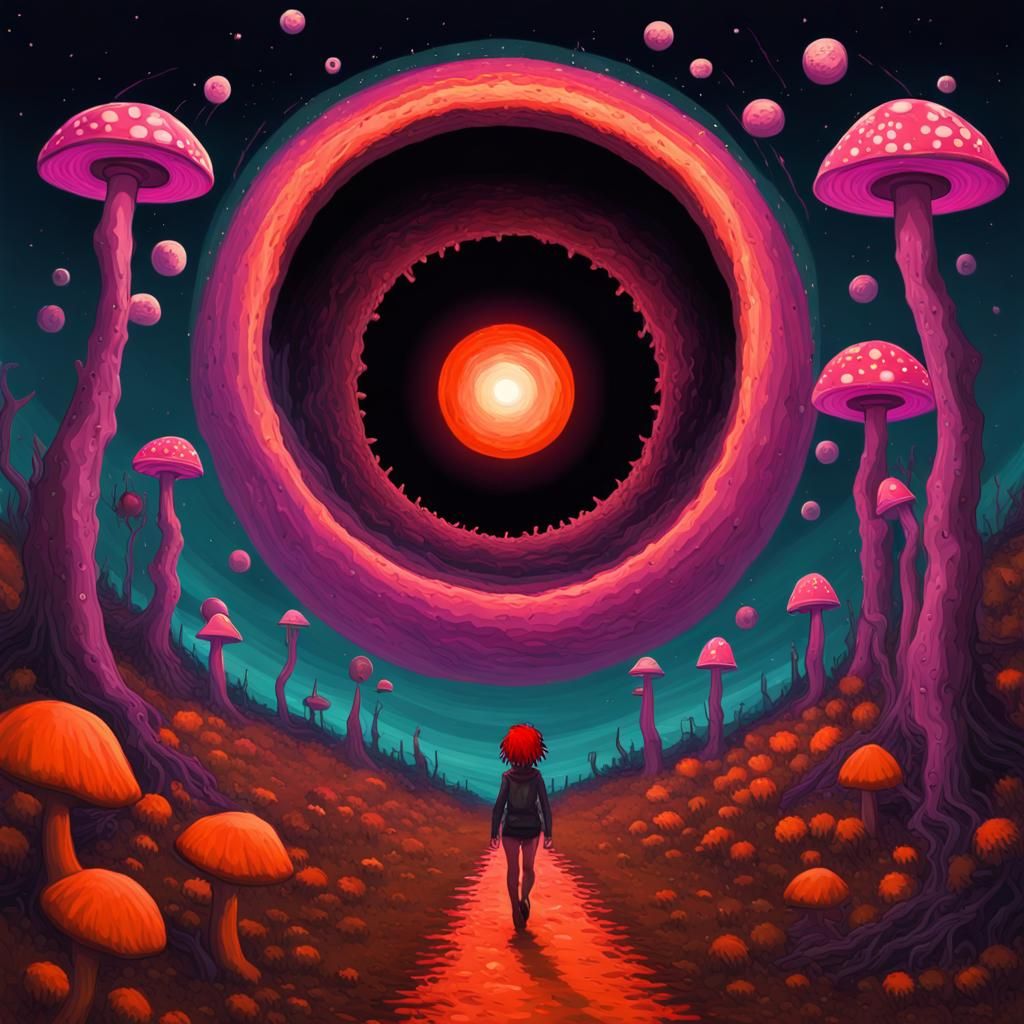 Cute Gorgon's Chase, Halloween Night Terror, running into black hole to a parallel Mushroomcore-universe,Glitchcore,Opa...