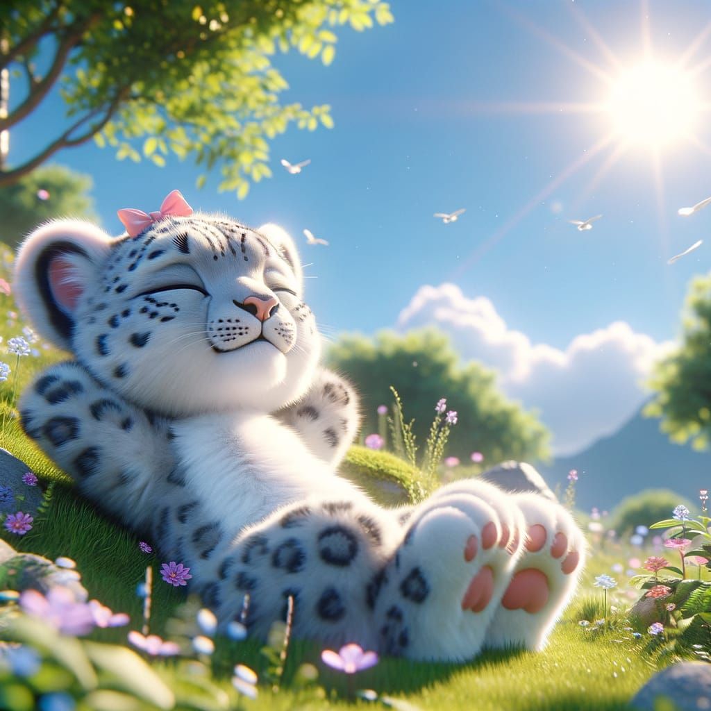 Sunny Snow Leopard