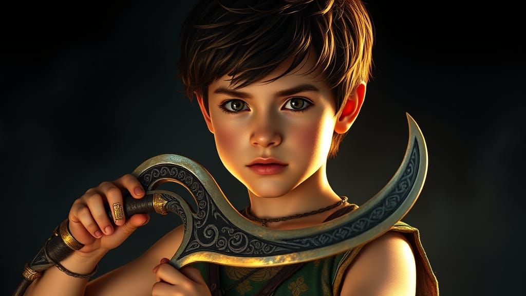 Heroic Youth in Ancient Armor