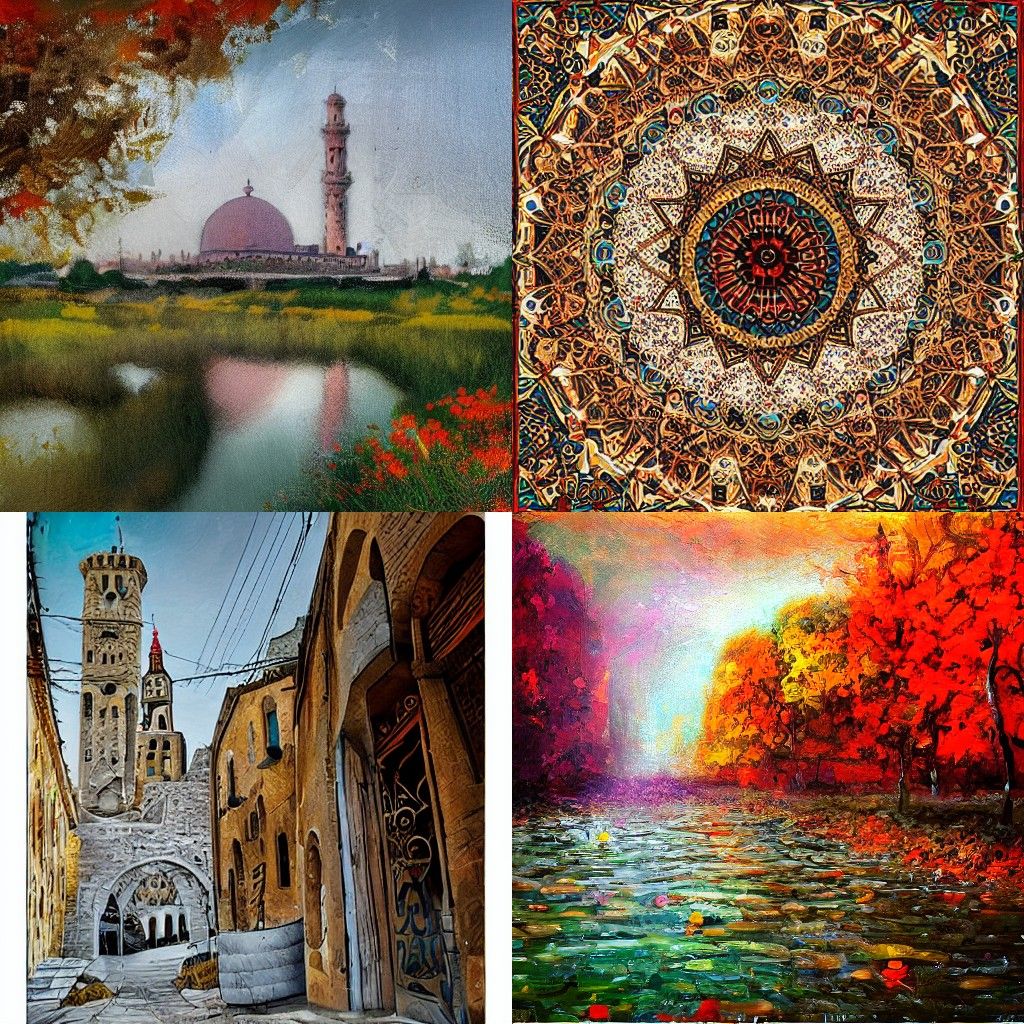 Abstract Portrait with Textured Brushstrokes