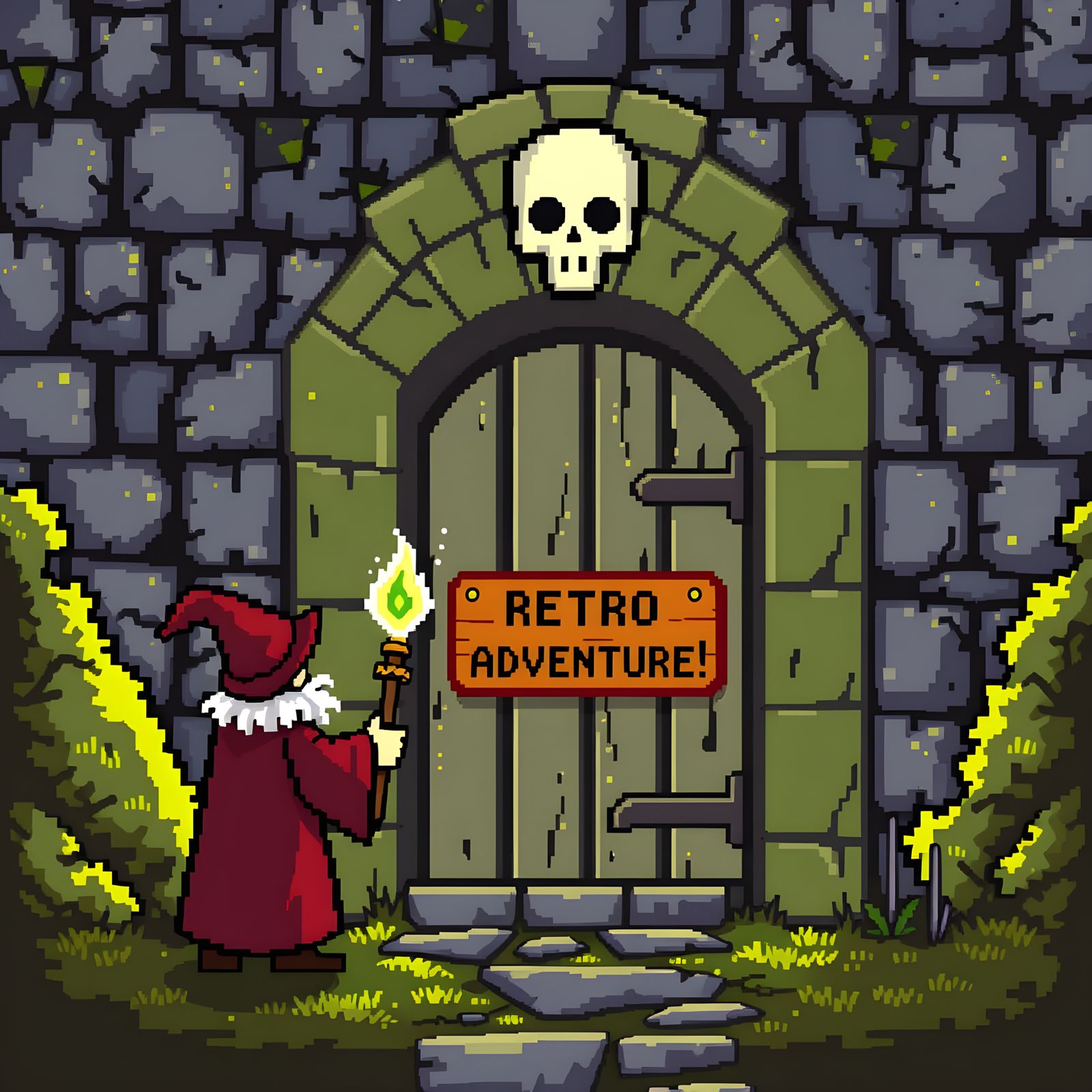 8-Bit Wizard Opens Mysterious Pixel Doorway