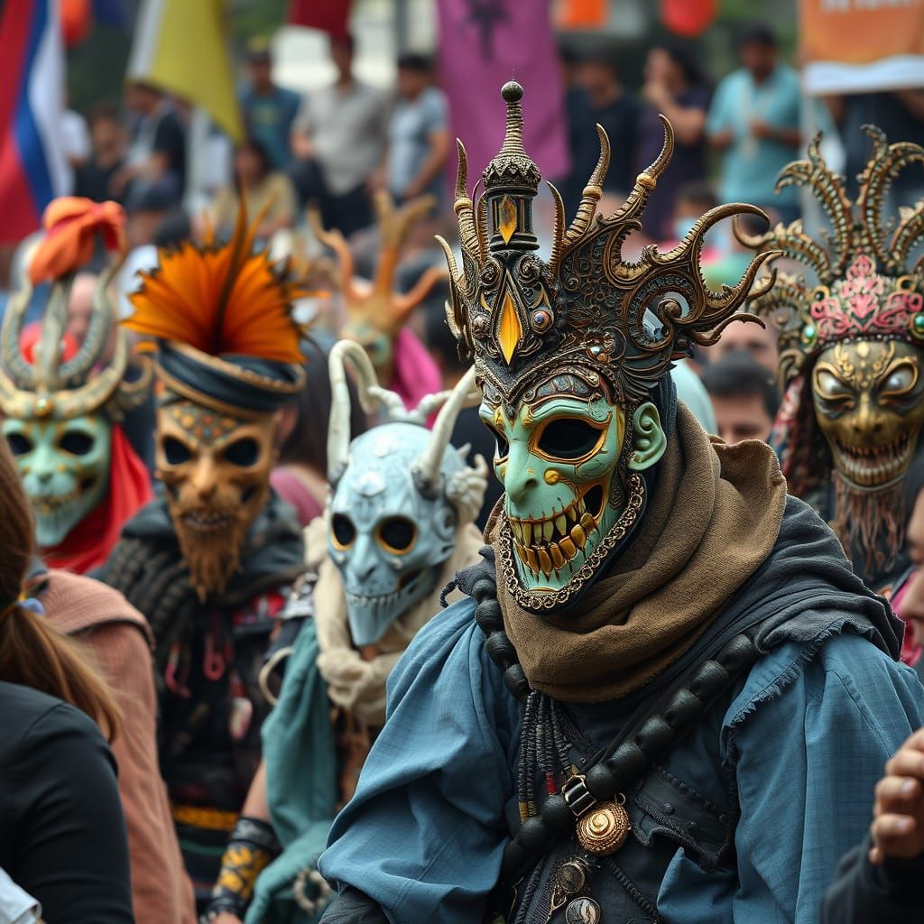 Festival of Masks: Elaborate Costumes and Disguises