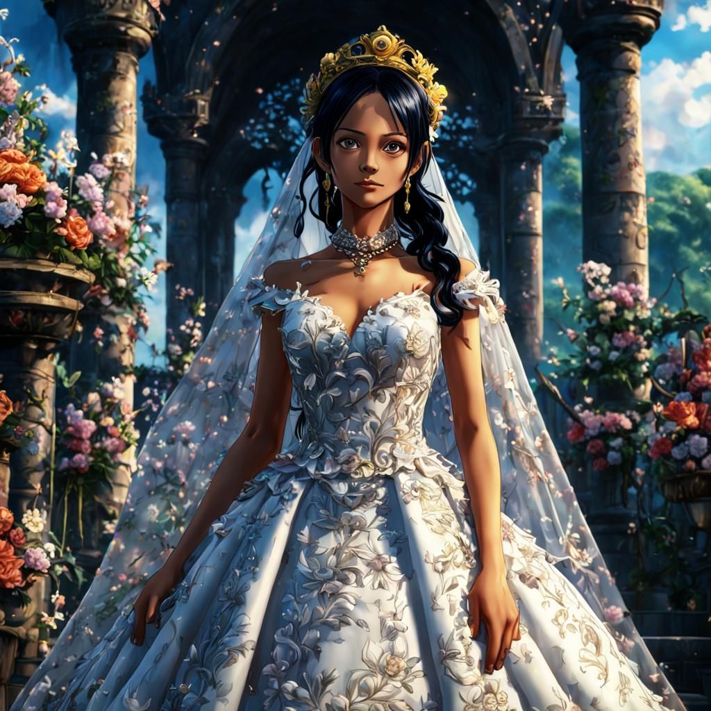 Nico Robin in Wedding Dress: Matte Painting